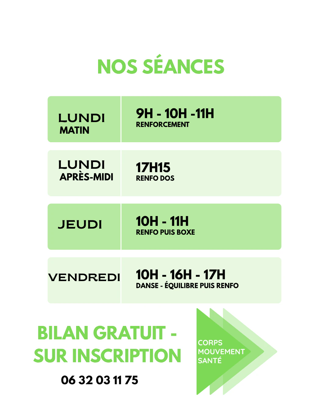 bilan condition physique acigne